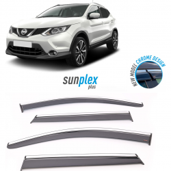 Ветровики для Nissan Qashqai 2015-2021 PLUS-1 017 001